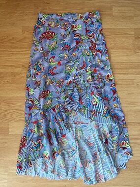 Me 2 Magic High Low Boho Paisley Print Midi Skirt Size Medium